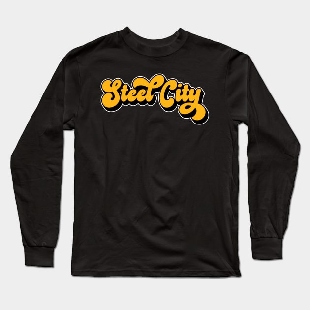 Steel City Pittsburgh Love 412 Area Code for Yinzers PA Long Sleeve T-Shirt by markz66